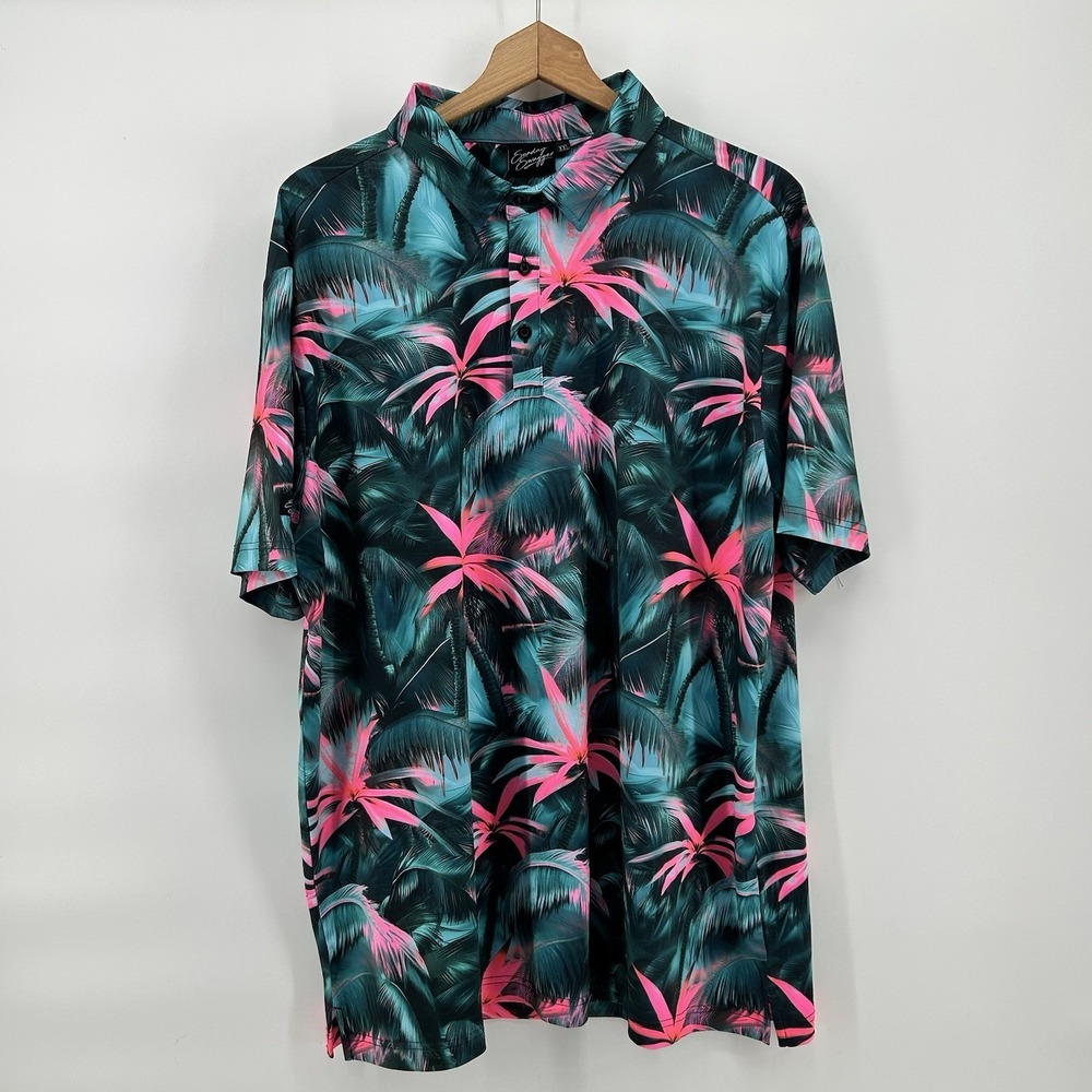 Sunday Swagger Shirt Mens 2XL Hawaiian Aloha Camp Tropical NWT Golf